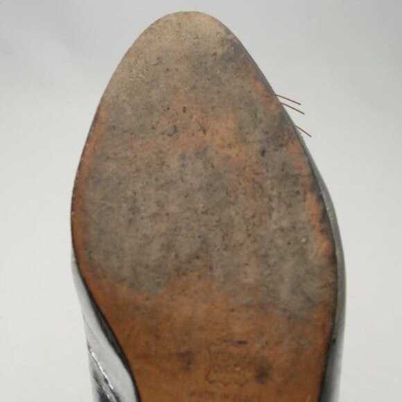 Enzo of Roma Vintage Kids Size 34 Silver Pink Leather Cat Slip On Loafers - Picture 8 of 10